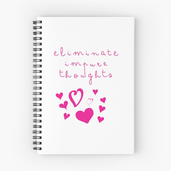 Item preview, Eliminate Impure Thoughts Text with Hearts Light/White designed and sold by bard-art.