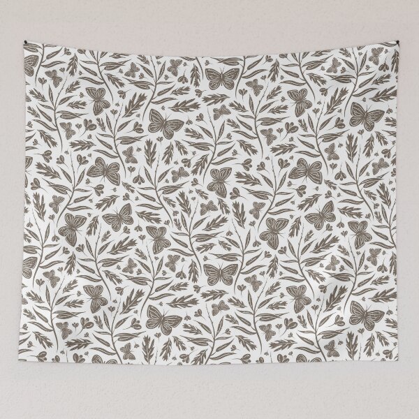 Item preview, Butterflies with flowers and oak leaves designed and sold by Pinata.