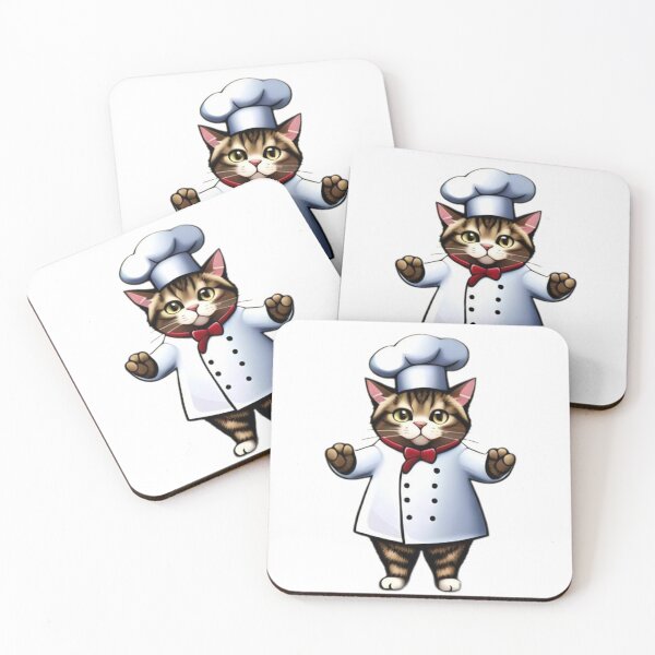 Item preview, chef kitty cat designed and sold by Ourprettyshop.