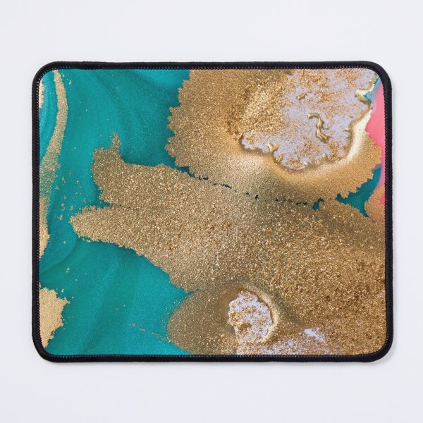 Item preview, Marble Majesty - Enchanting Fusion of Green, Pink, and Gold designed and sold by Michelle Moss.