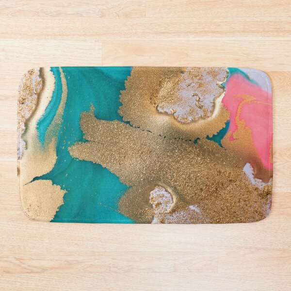 Item preview, Marble Majesty - Enchanting Fusion of Green, Pink, and Gold designed and sold by Michelle Moss.