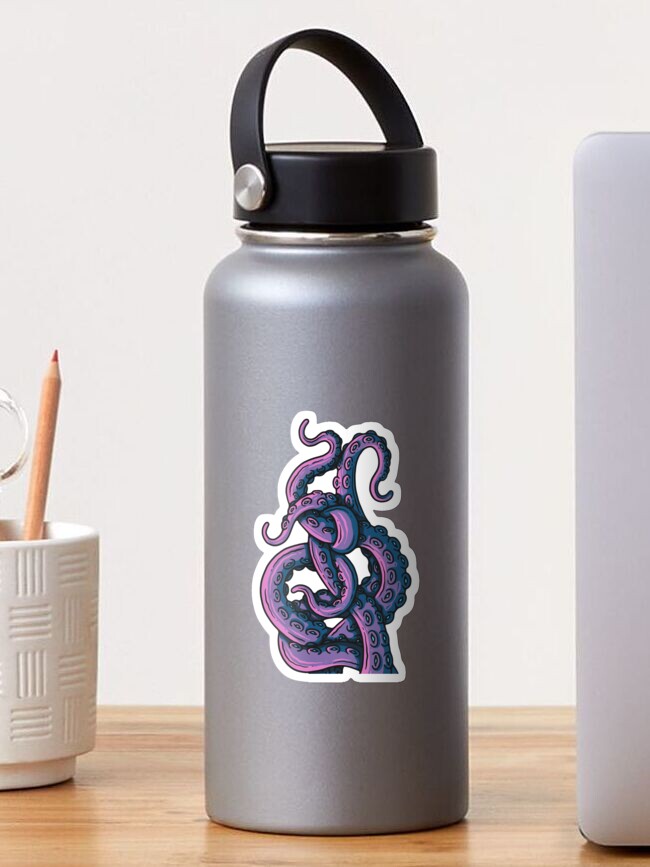 Purple hydro sales flask with stickers