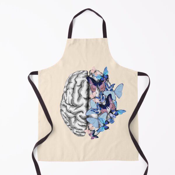 Item preview, Blue butterflies Mental health brain psychology designed and sold by Collagedream.
