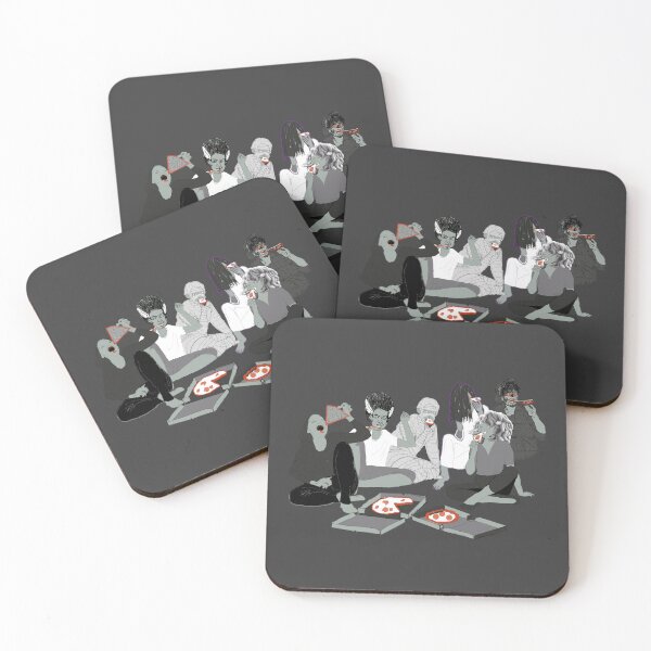 Item preview, Art - Hand-Drawn Ghouls just wanna have fun - Pizza night designed and sold by Eejee-SK.