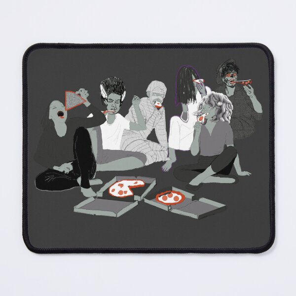 Item preview, Art - Hand-Drawn Ghouls just wanna have fun - Pizza night designed and sold by Eejee-SK.
