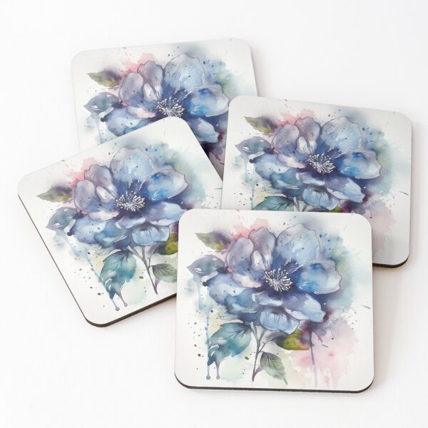 Item preview, Blue Watercolor Flower Design designed and sold by LizzyGraphics.