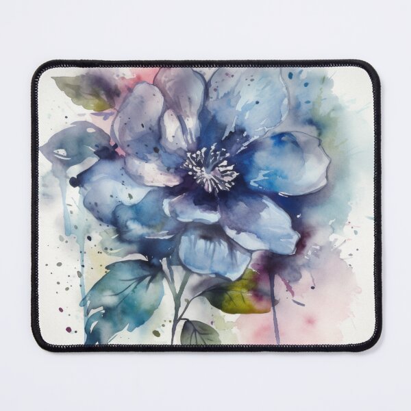 Item preview, Blue Watercolor Flower Design designed and sold by LizzyGraphics.