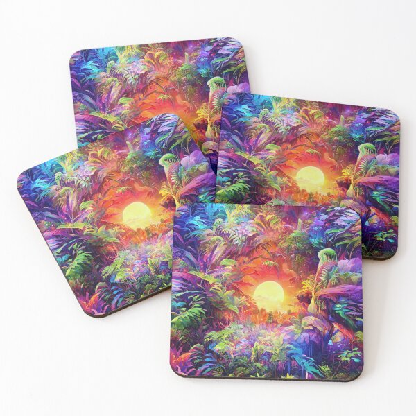 Item preview, Psychedelic Jungle Sunrise REMASTER 8k designed and sold by wumples.