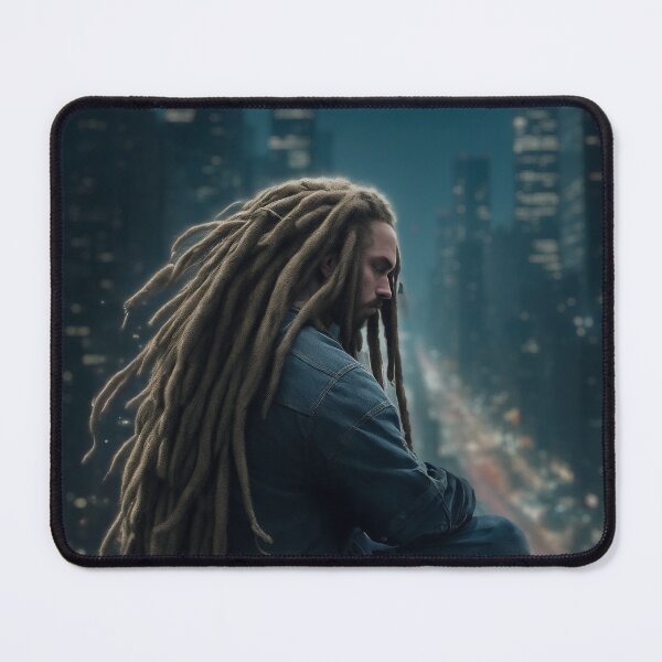 Item preview, Solitude Amidst the Skyline - Compelling Rooftop Contemplation designed and sold by zax454.