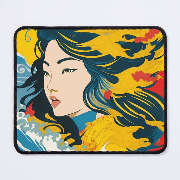 Item preview, Harmony of Cultures: Girl with Hokusai's Wave designed and sold by LeonAndrewRazon.