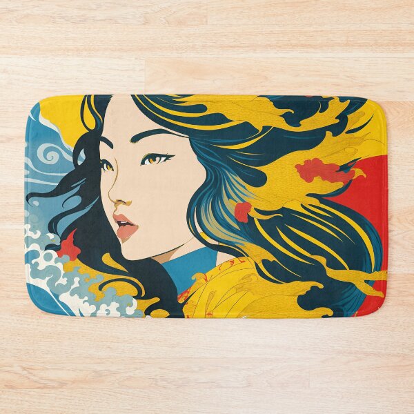 Item preview, Harmony of Cultures: Girl with Hokusai's Wave designed and sold by LeonAndrewRazon.