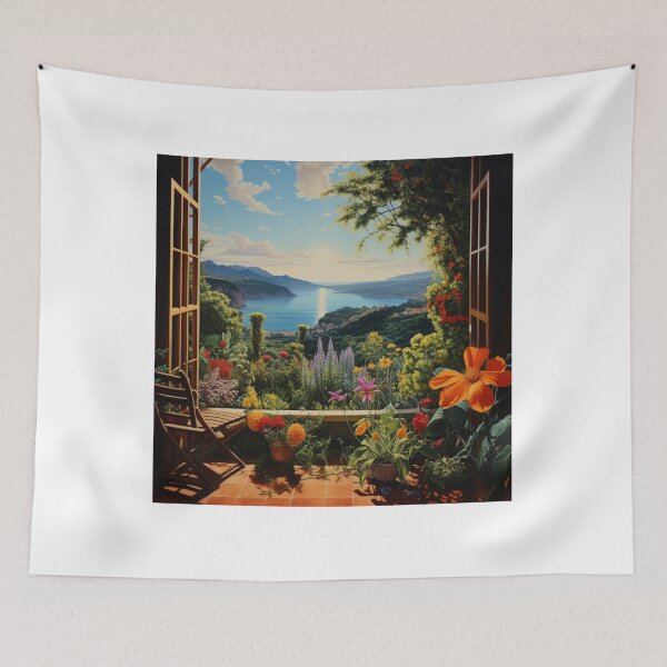 Item preview, Summer window view pattern designed and sold by SmileshareShop.