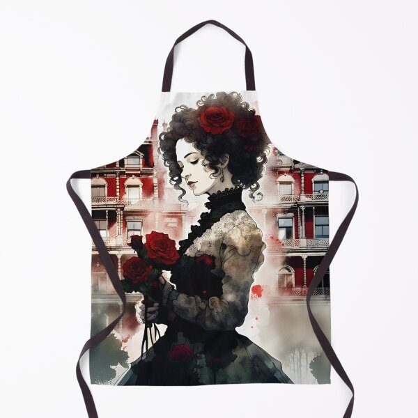 Item preview, Beautiful Victorian Woman in Shades of Red and Black designed and sold by Angelandspot.