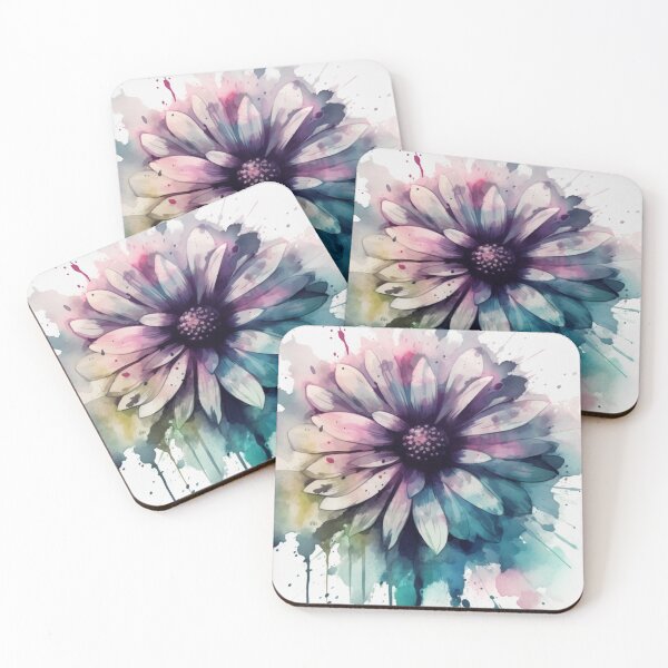 Item preview, Blue and Purple Watercolor Flower Clipart Design designed and sold by LizzyGraphics.