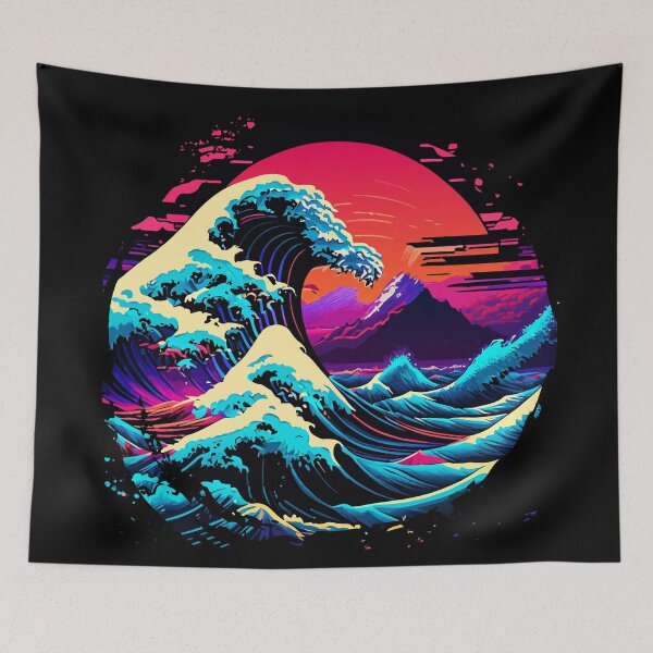 Item preview, Cyberpunk Great Wave designed and sold by dodopus.
