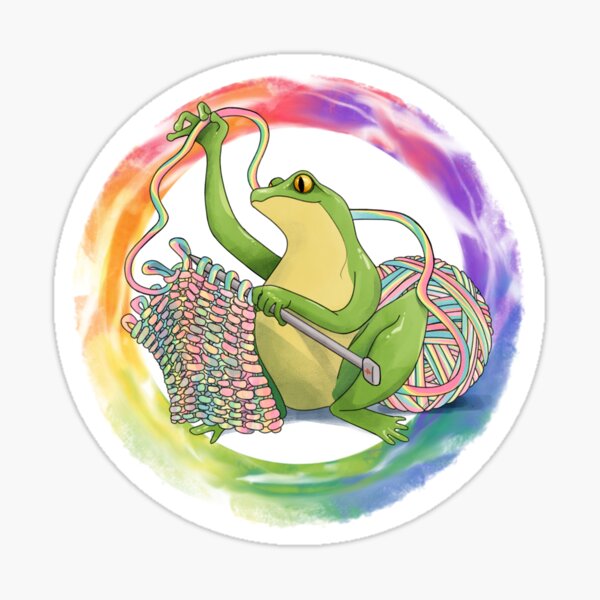 Frogging it! Sticker