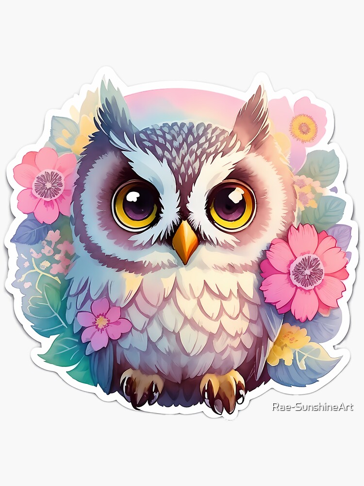 colorful cute owl drawing - Clip Art Library