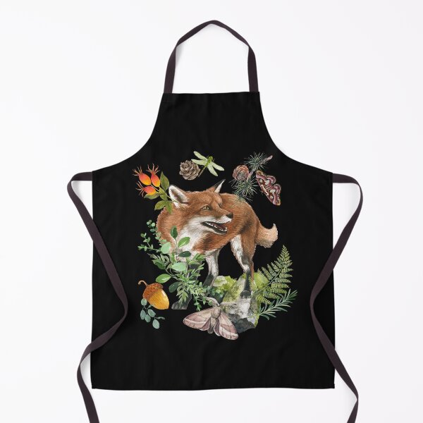 Aperçu de l'œuvre Renard roux dans les bois Forestcore Design coloré créée et vendue par EarthArtDesigns.