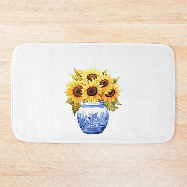 Item preview, Chinoiserie ginger jar with sunflowers designed and sold by Rosaliartbook.