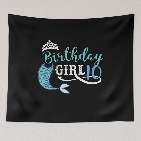 Item preview, Birthday Girl Mermaid Princess 10 Year Old  designed and sold by BUBLTEES.