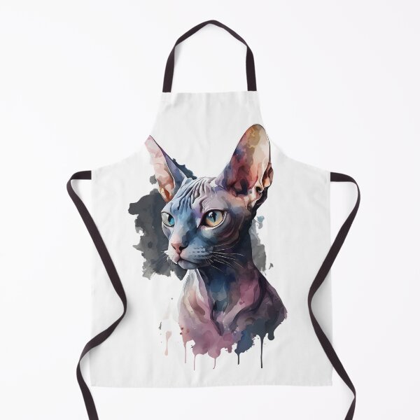 Item preview, Watercolor Black Sphynx Cat Design 2 designed and sold by Magnuna.