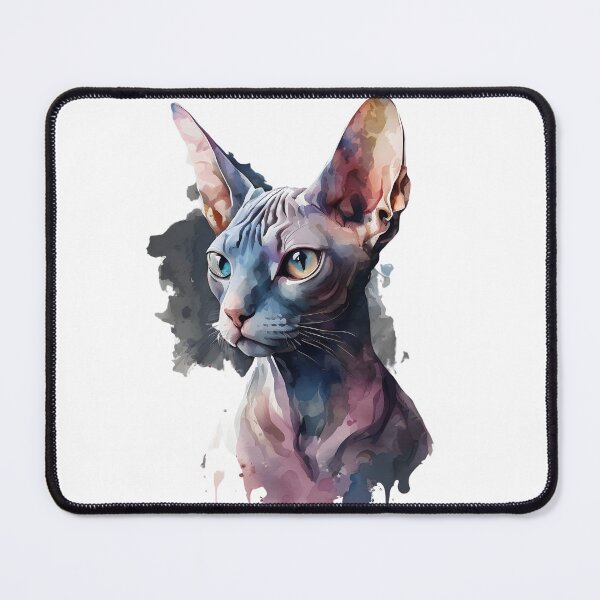 Item preview, Watercolor Black Sphynx Cat Design 2 designed and sold by Magnuna.