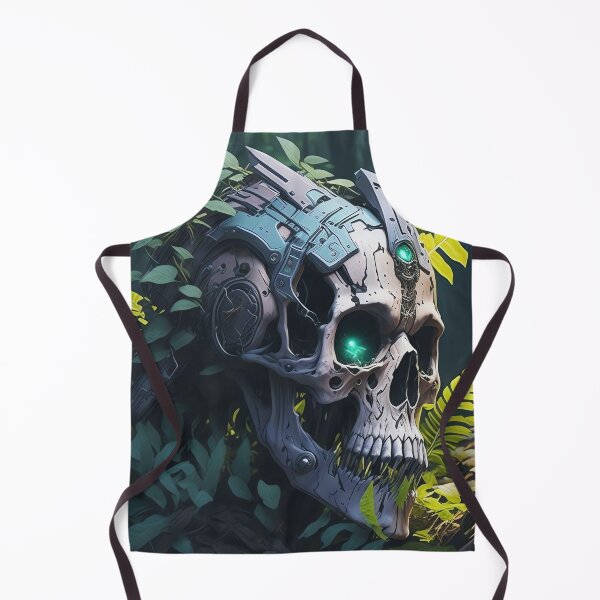 Item preview, Cyborg skull in the Jungle designed and sold by Pixeledfox.
