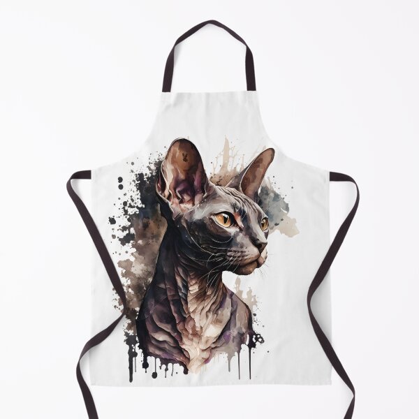 Item preview, Watercolor Black Sphynx Cat Design 3 designed and sold by Magnuna.