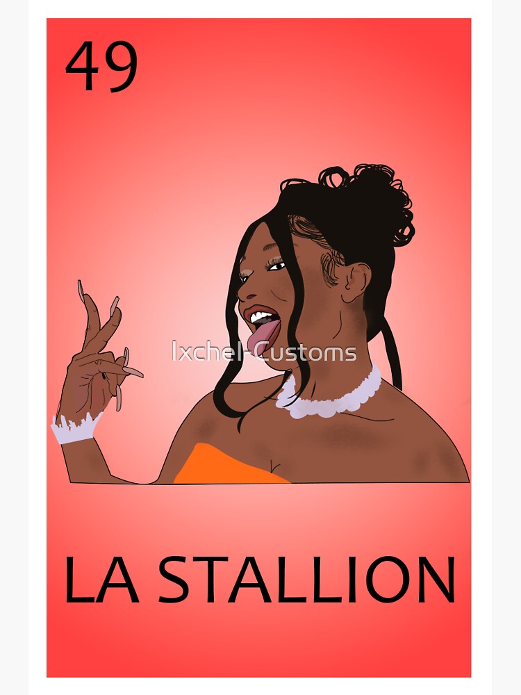 Megan Thee Stallion Loteria Sticker for Sale by Ixchel-Customs