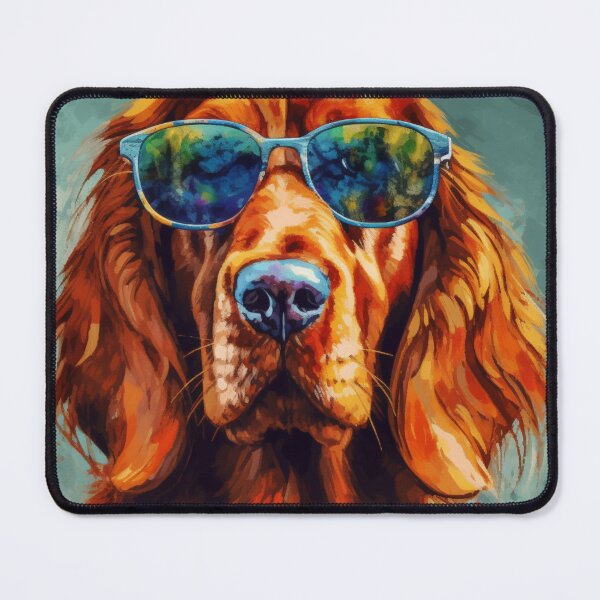 Item preview, Irish Setter dog with sunglasses designed and sold by LizzyGraphics.