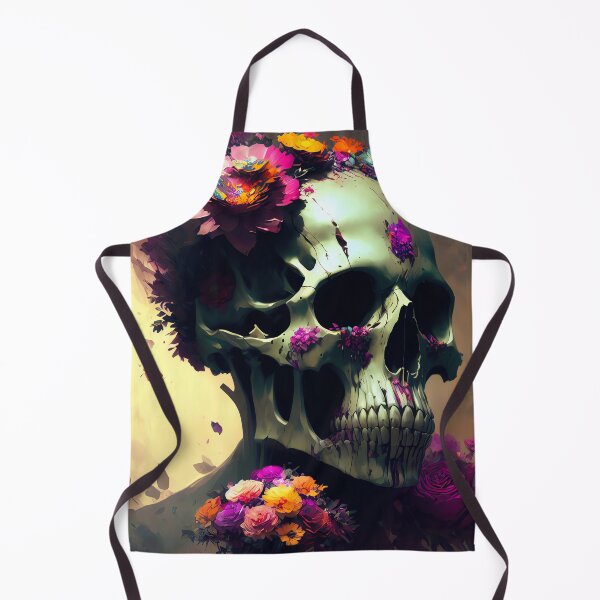 Item preview, Skull made of lush colorful flowers designed and sold by Pixeledfox.