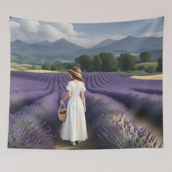 Item preview, Woman in Lavender field designed and sold by Pixeledfox.