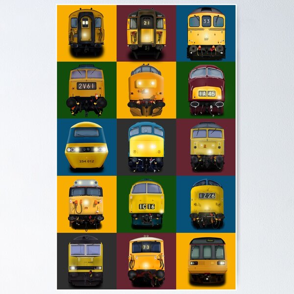 Item preview, Train Railway Enthusiast Coloured Wall designed and sold by jameswattsart.