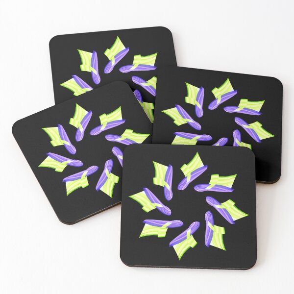 Item preview, green and purple star designed and sold by Meo Design.