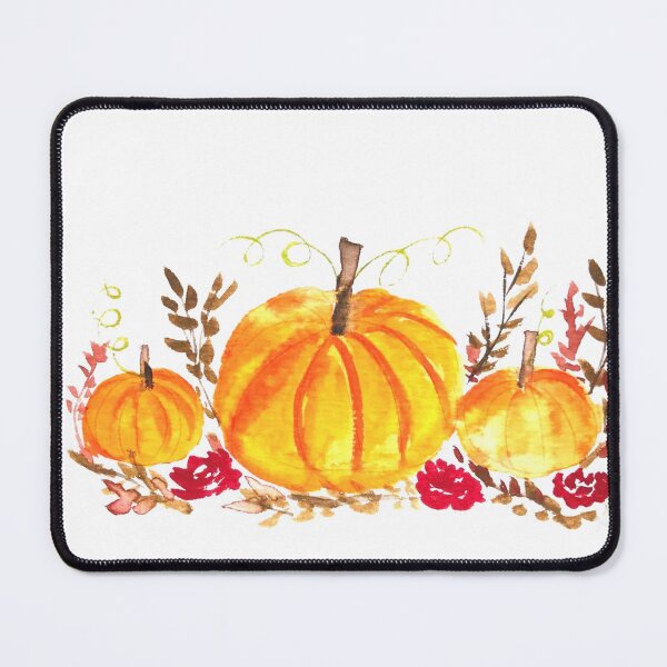 Item preview, Halloween Pumpkin Autumn Leaves Watercolor designed and sold by Artbymonika.