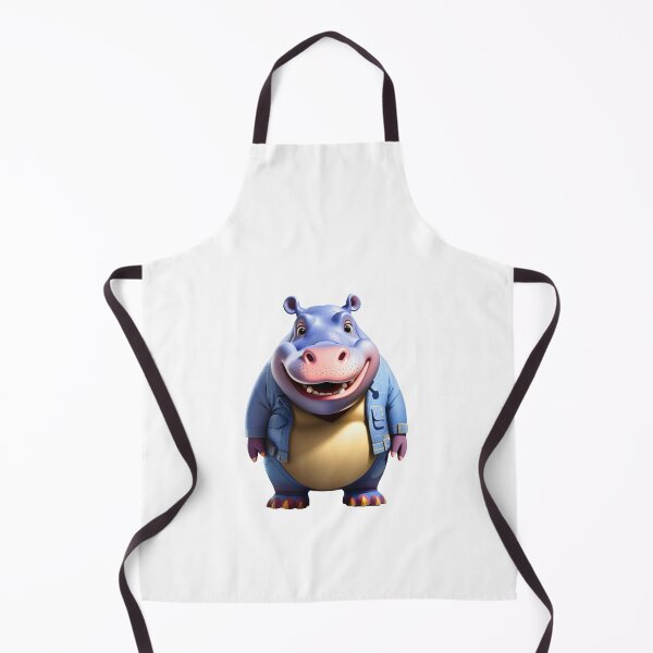Item preview, Cute hippo hippopotamus smiling denim hippos designed and sold by w1ckerman.