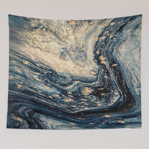 Item preview, Marbled Majesty - Blue and Gold Elegance designed and sold by Michelle Moss.