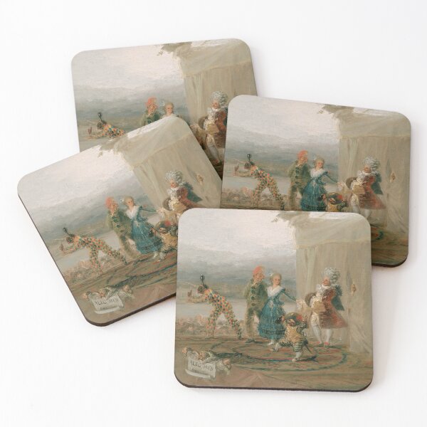 Item preview, Francisco Goya Strolling Players (cropped version) - 18th century Commedia dell'Arte Theatre designed and sold by Talia Felix.