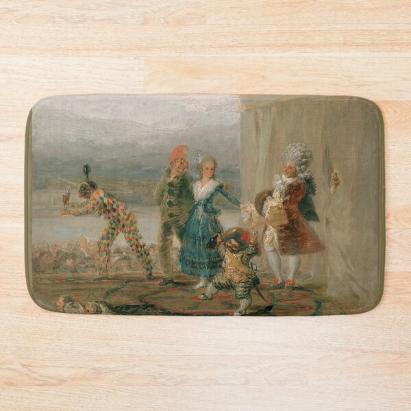 Item preview, Francisco Goya Strolling Players (cropped version) - 18th century Commedia dell'Arte Theatre designed and sold by Talia Felix.