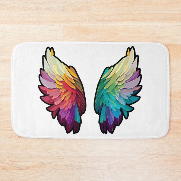 Item preview, Rainbow Angel Wings with black outline 2 designed and sold by Artbyminga.