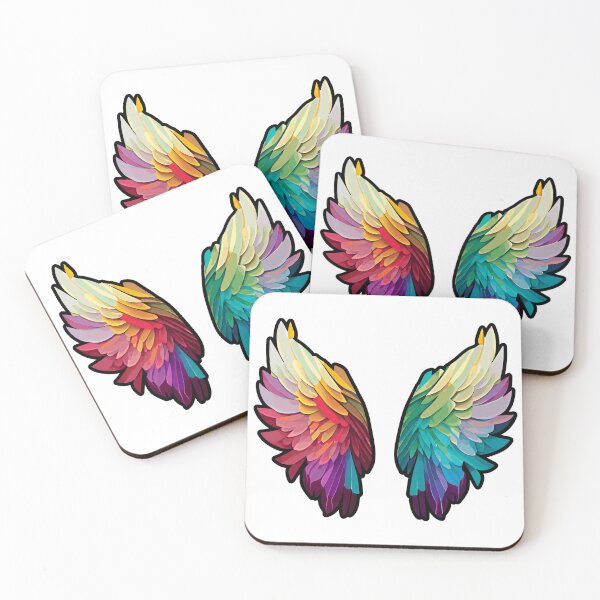 Item preview, Rainbow Angel Wings with black outline 2 designed and sold by Artbyminga.