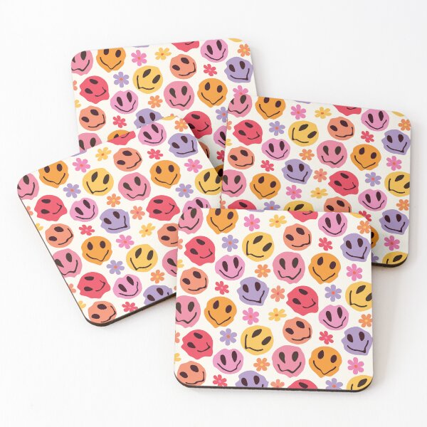 Item preview, Trippy Melting smiling Faces With Flowers  designed and sold by Yasminepatterns .