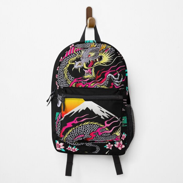 Item preview, You've Seen My Descent, Now Watch My Rising - Rumi Quote - Retro Miami Style Dragon designed and sold by LaoTzuQuotes.