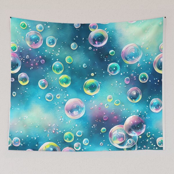 Item preview, Prismatic Splendor: Exploring the Kaleidoscope of Bubbles in Clear Aqua Waters designed and sold by Rebekkahsdesign.