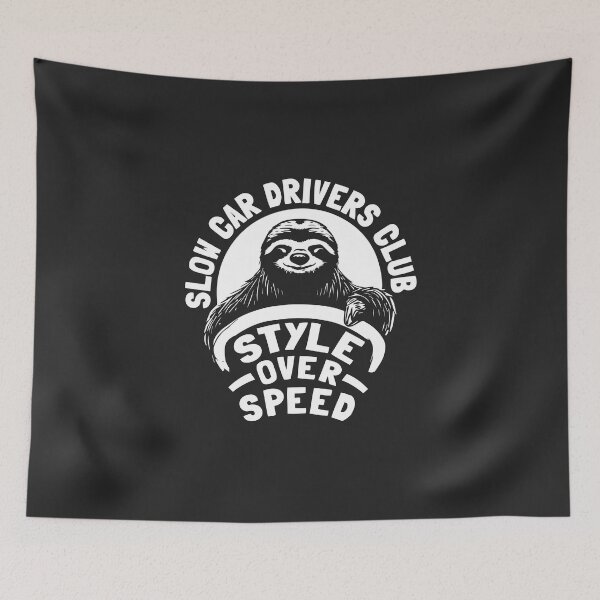 Item preview, Slow Car Drives Club - Style over Speed - White with a black border designed and sold by ApexFibers.