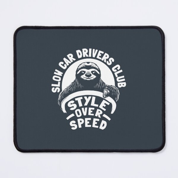 Item preview, Slow Car Drives Club - Style over Speed - White without a black border designed and sold by ApexFibers.