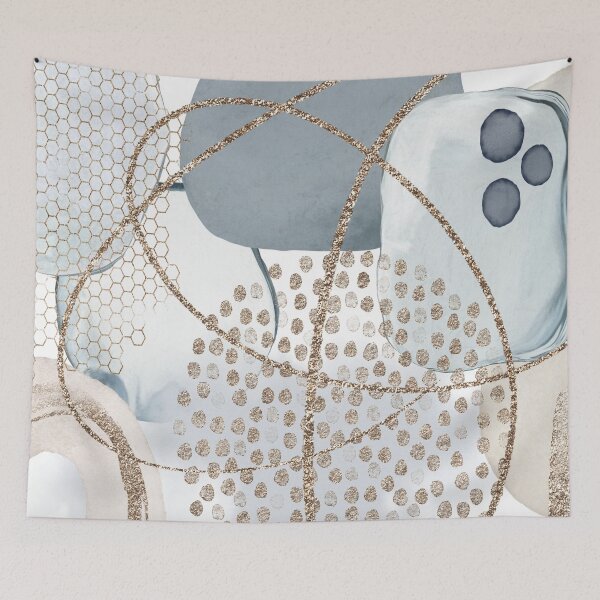 Item preview, Azure Luxe - Blue and Gold Abstract Splendor designed and sold by Michelle Moss.