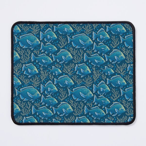 Item preview, Blue Fish Pattern designed and sold by TMBTM.
