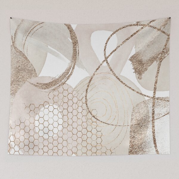 Item preview, Golden Sands - Abstract Harmony of Gold and Beige designed and sold by Michelle Moss.