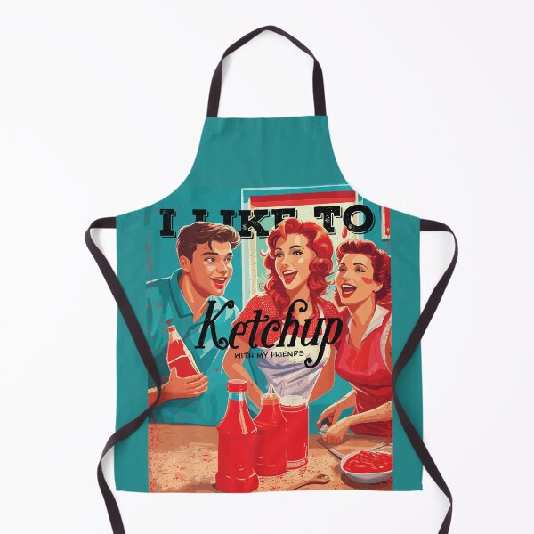 Item preview, I Like To Ketchup With My Friends Funny Retro Design For Chef designed and sold by TriniTeeClub.